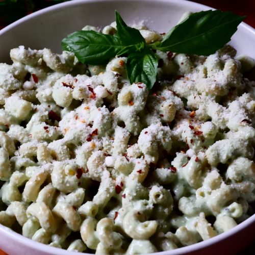 Cottage Cheese Basil Parmesan Pasta
