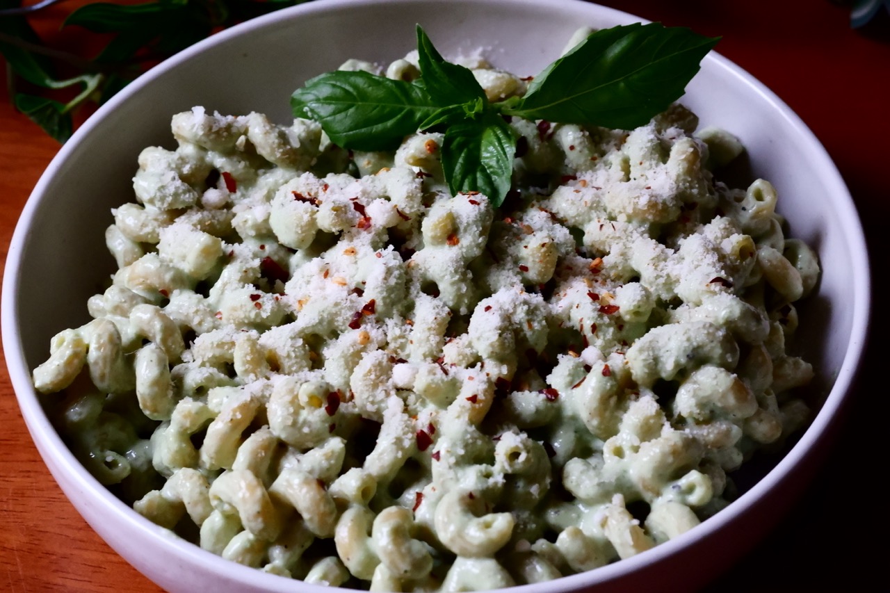 Cottage Cheese Basil Parmesan Pasta