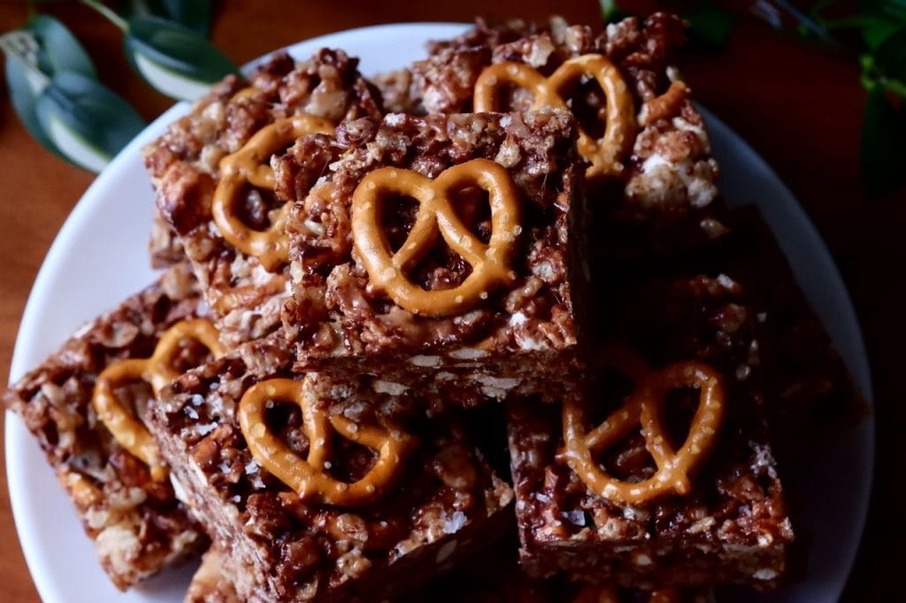 Peanut Butter Pretzel Rice Krispie Treats