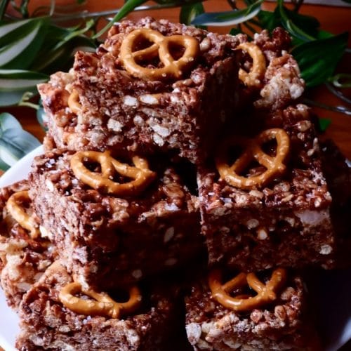 Peanut Butter Pretzel Rice Krispie Treats