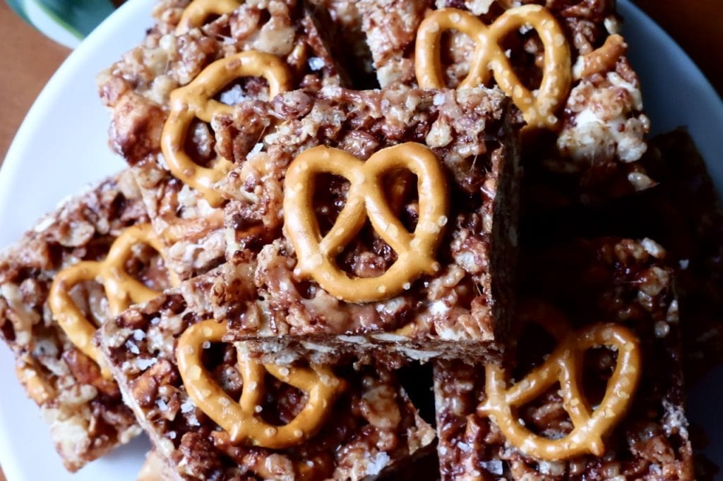 Peanut Butter Pretzel Rice Krispie Treats