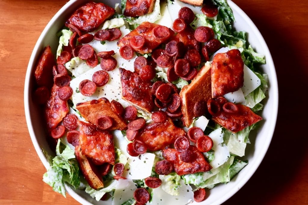 Pizza Caesar Salad