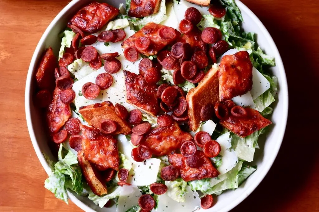 Pizza Caesar Salad