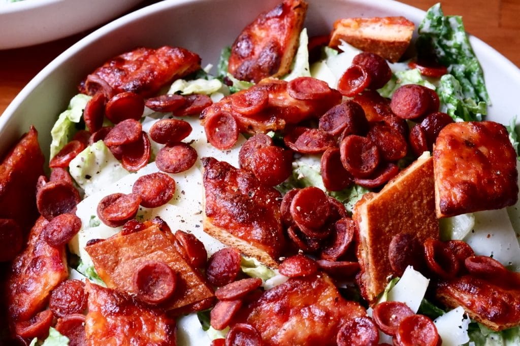 Pizza Caesar Salad