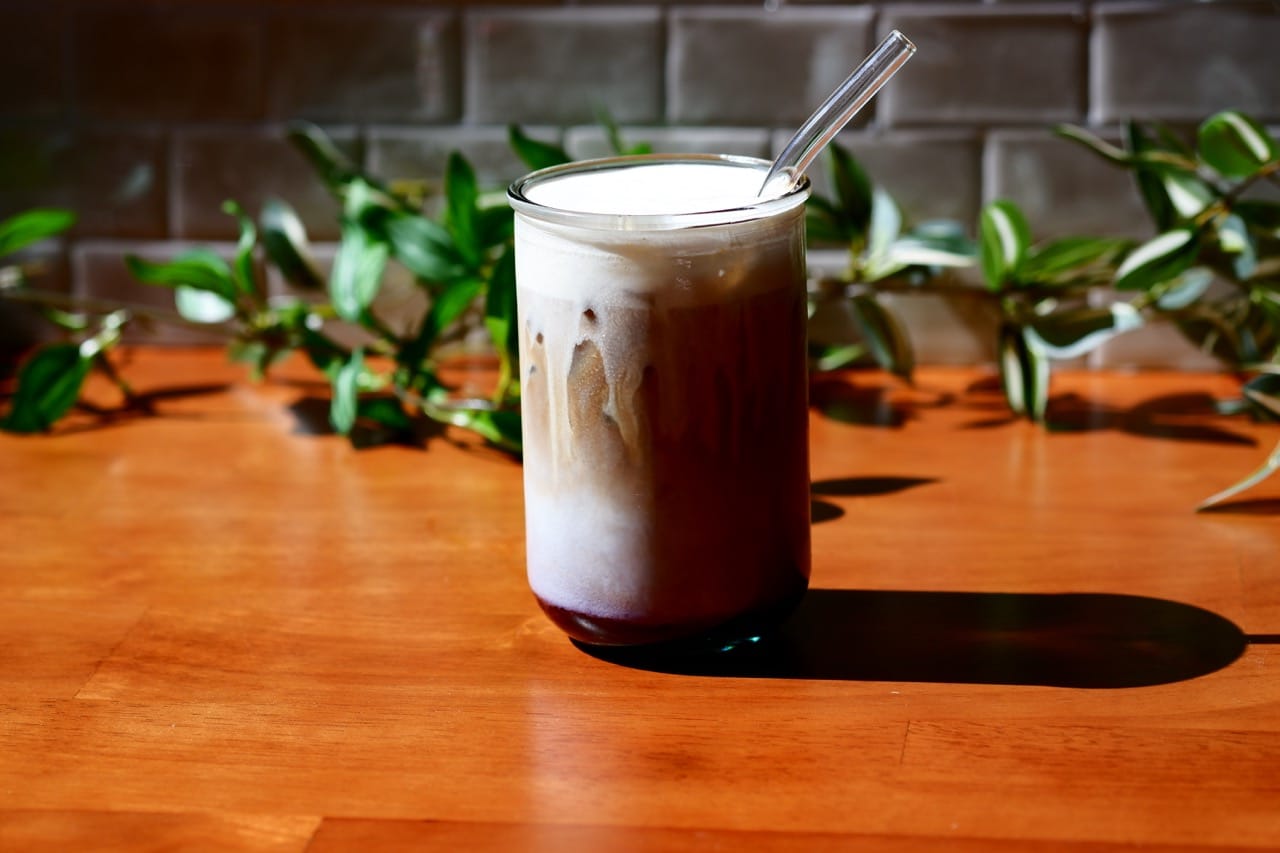 Blueberry Pancake Latte with Maple Cold Foam - Food By The Gram