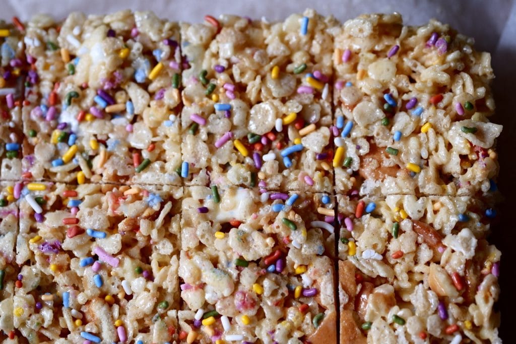 Birthday Cake Rice Krispie Treats