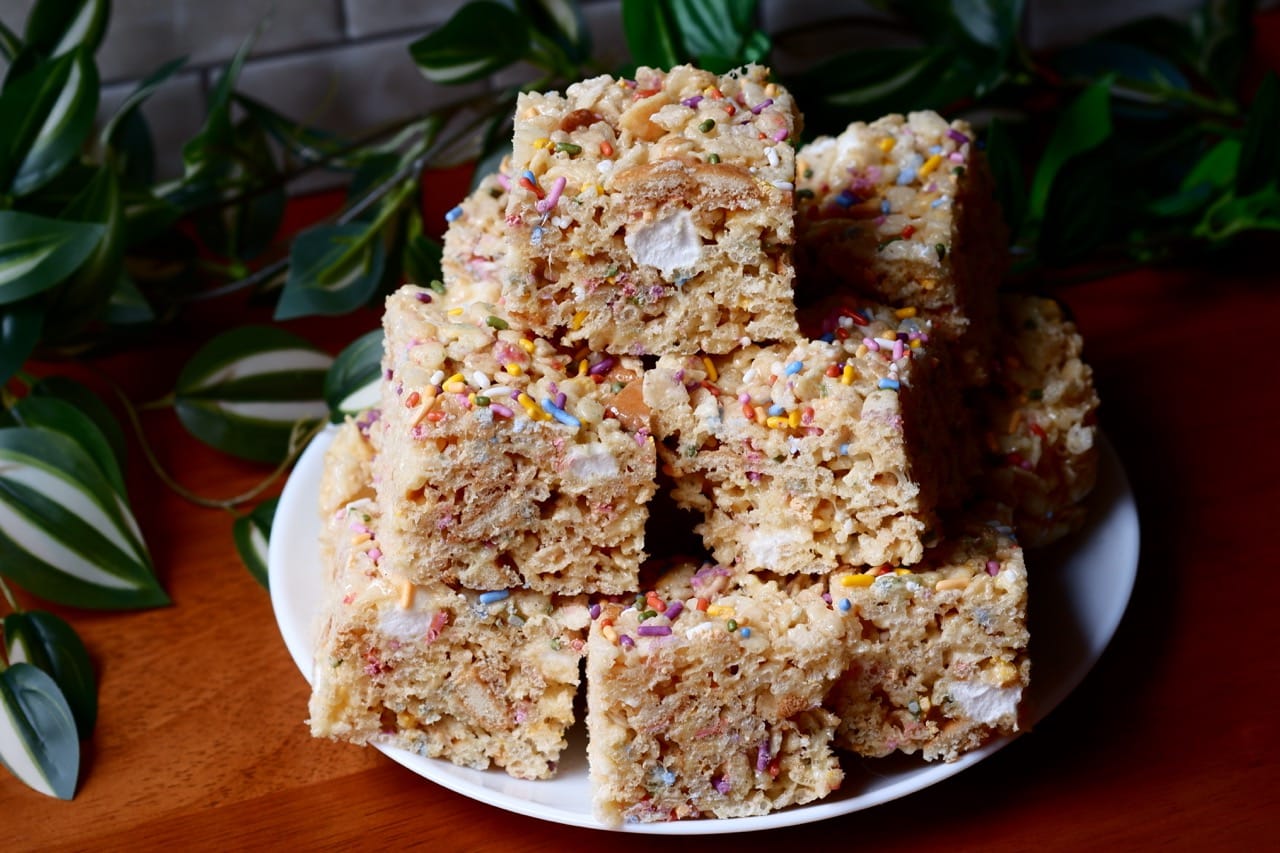 Birthday Cake Rice Krispie Treats