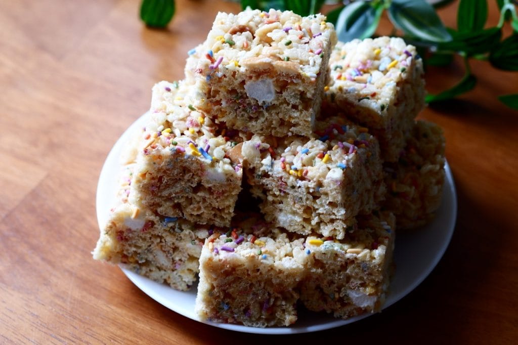 Birthday Cake Rice Krispie Treats