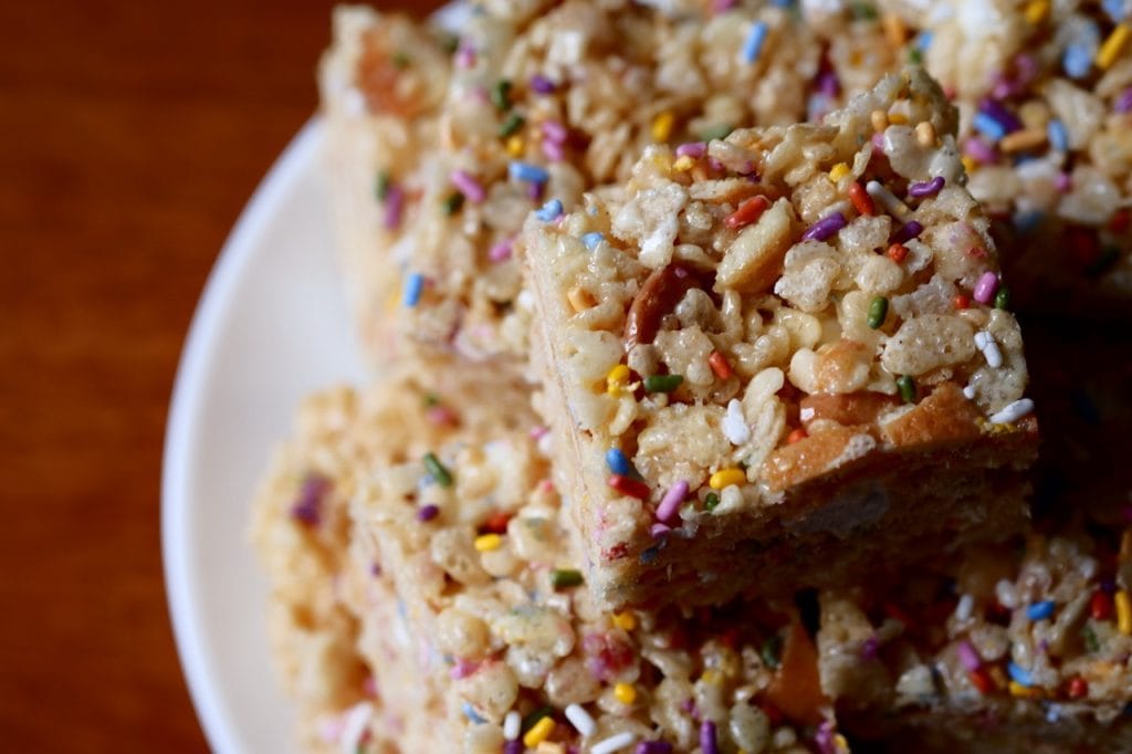 Birthday Cake Rice Krispie Treats