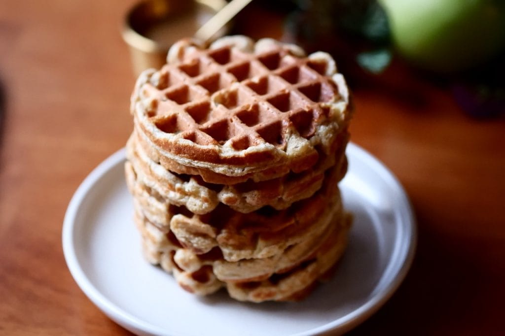 Cinnamon Apple Cottage Cheese Waffles