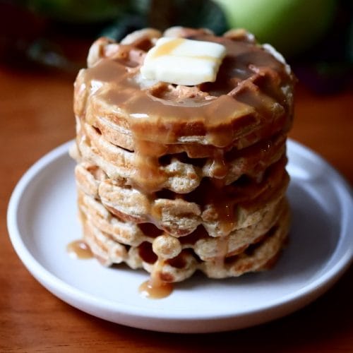 Cinnamon Apple Cottage Cheese Waffles