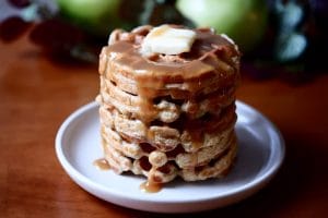 Cinnamon Apple Cottage Cheese Waffles