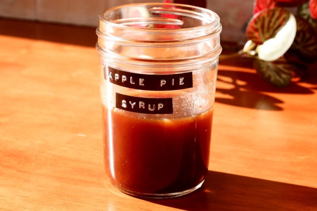 Apple Pie Iced Latte Syrup in Jar